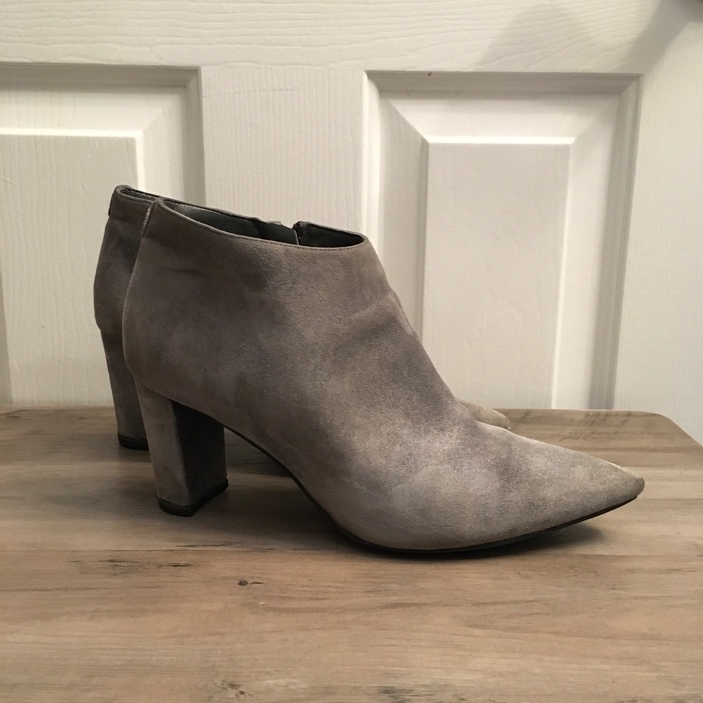 Ivanka Trump grey suede booties